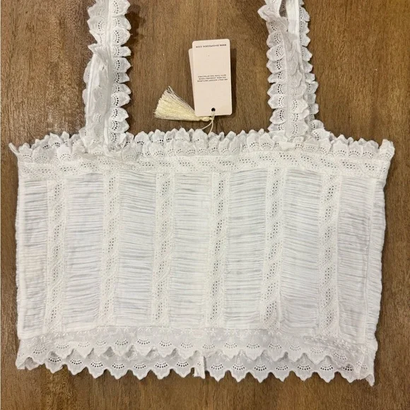 Doen White Ruffled Tank Top - Picture 10 of 12